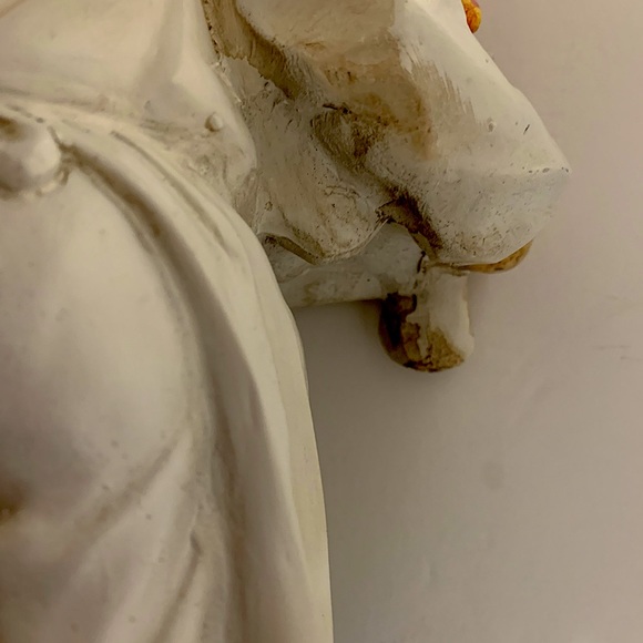 Bon Appetit plastic figurine. It looks rustic & there is staining at the back. - Picture 6 of 7